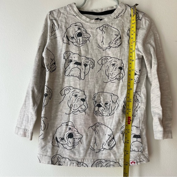 🌼 5/$25 Appaman Kids Bulldog Print Long Sleeve Tee | Size 4T | Gray Cotton Shirt - Picture 6 of 10
